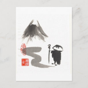 Carte Postale Zen Monk sur le voyage