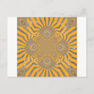 Carte Postale Zephyr doré : Elégance en Jaune doré & Chrome