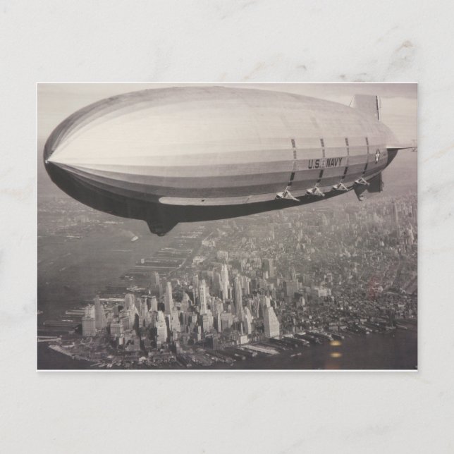 Carte Postale Zeppelin sur New York (Devant)