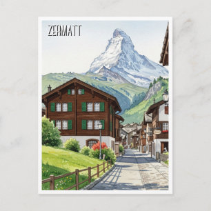 Carte Postale Zermatt Suisse Matterhorn Voyage