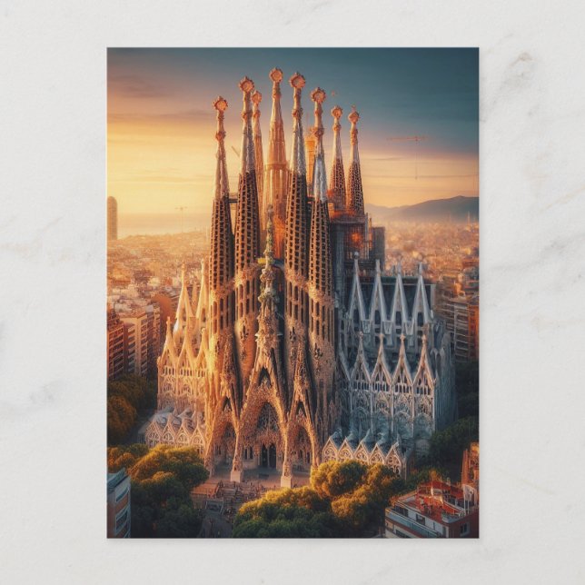Carte Postale zESa13 BARCELONE Basilique Sagrada Familia, (Devant)