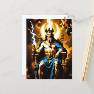 Carte Postale Zeus Jupiter Mythologie grecque Dieux Baroque