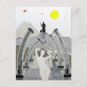 Carte Postale Zeus réfléchit sur le destin d'Aphrodite