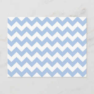 Carte Postale Zigzag bleu clair et blanc