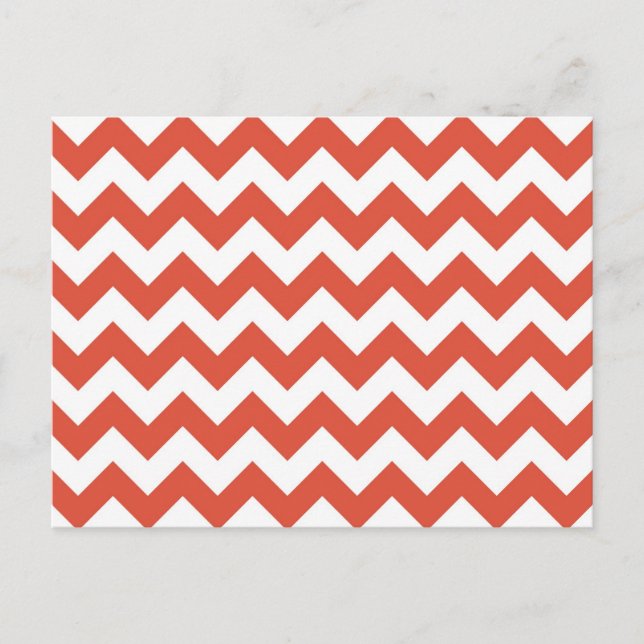 Carte Postale Zigzag orange et blanc (Devant)