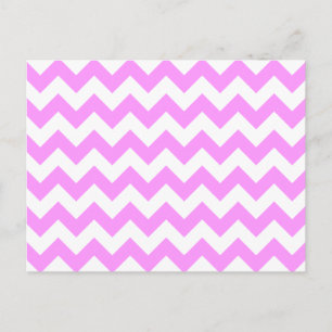 Carte Postale Zigzag rose et blanc