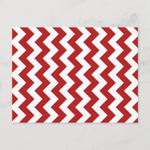 Carte Postale Zigzag rouge et blanc