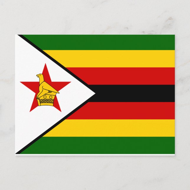 Carte Postale Zimbabwe National World Flag (Devant)