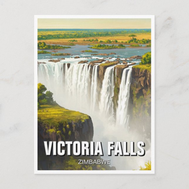 Carte Postale Zimbabwe Victoria Falls Travel (Devant)
