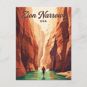 Carte Postale Zion Narrows États-Unis