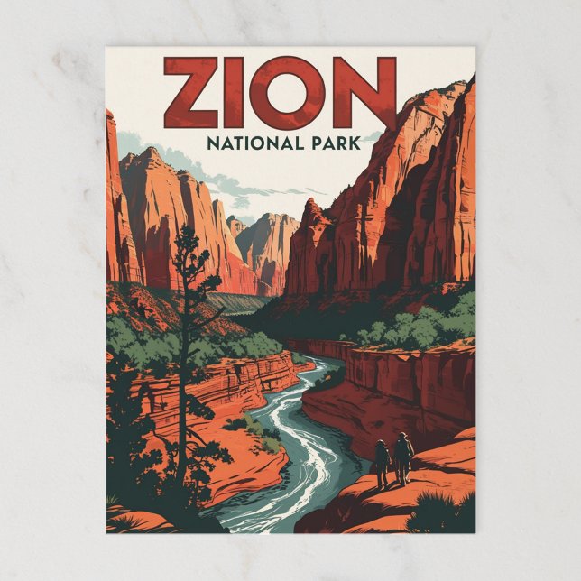 Carte Postale Zion National Park Canyon (Créateur téléchargé)