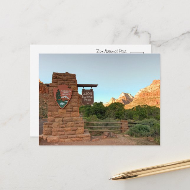 Carte Postale Zion National Park – Scenic Travel  (Devant/Arrière en situation)