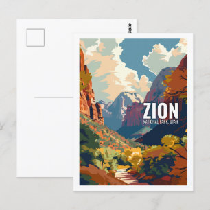 Carte Postale Zion National Park Utah USA National Park