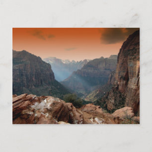 Carte Postale Zion Park, Utah paysage naturel extraordinaire