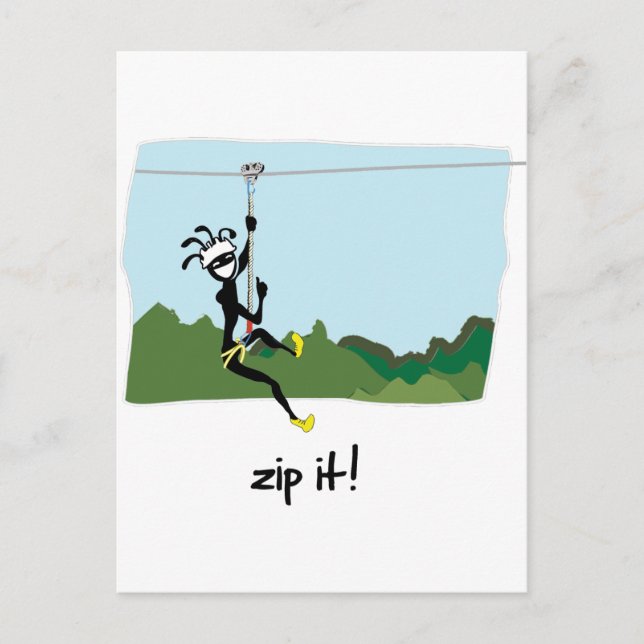 Carte Postale "Zip It !" (Devant)