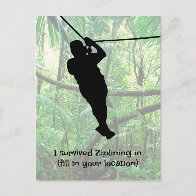 Carte postale Zipline (Devant)