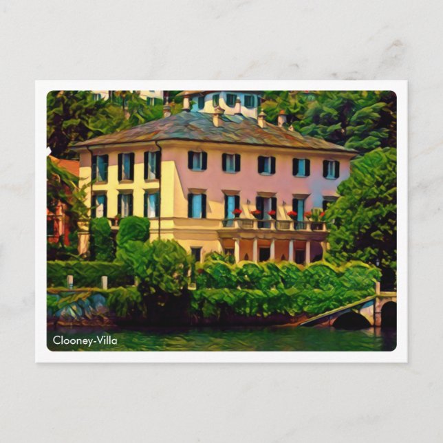 Carte Postale zLMD116 CLOONEY-VILLA Laglio Lake Como, (Devant)