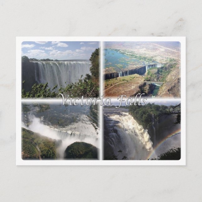 Carte Postale ZM Zambie - Zimbabwe - Chutes Victoria - (Devant)