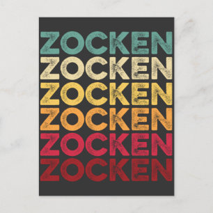 Carte Postale Zocken Vintage Videospiel Süchtiger Gamer