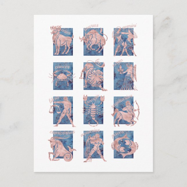 Carte postale Zodiac 12 Étoiles (Devant)