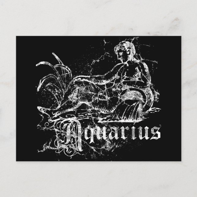 Carte Postale Zodiac Aquarius (Devant)
