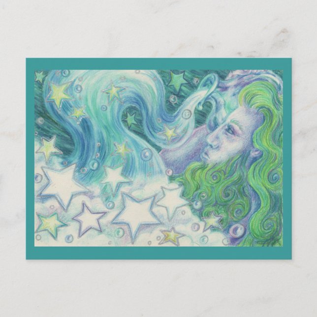 Carte postale Zodiac Aquarius (Devant)