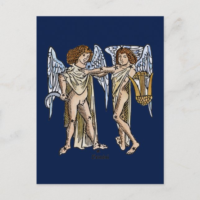 Carte Postale Zodiac : Gemini, 1482 (Devant)