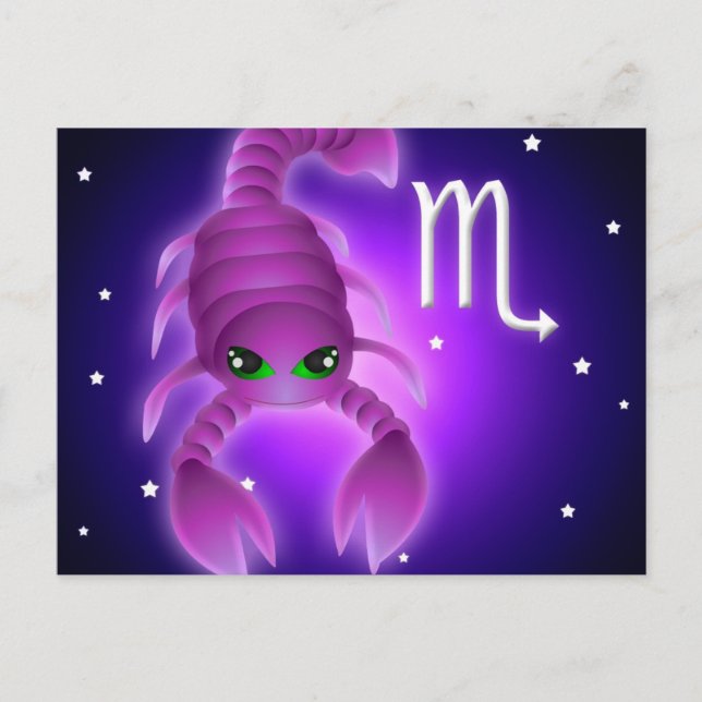 Carte Postale Zodiac Scorpio (Devant)