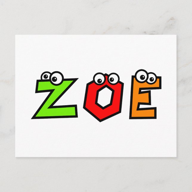 Carte Postale Zoé (Devant)