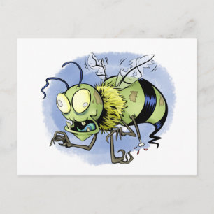 Carte Postale Zom-bee ( Zombie Bee )