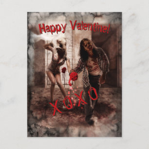 Carte Postale Zombie Bonne Saint Valentin Salutation
