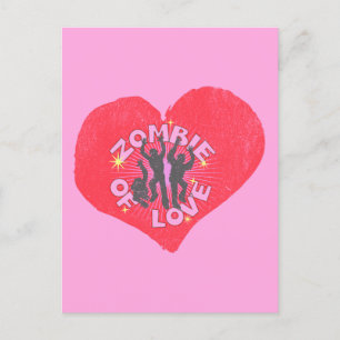 Carte Postale Zombie d'amour Retro Punk Grunge Rocker Valentines