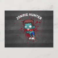 Zombie Hunter with Blood Splatter Creepy