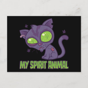 Carte Postale Zombie Kitten Est Mon Animal Spirituel