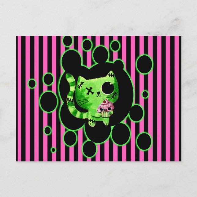 Carte Postale Zombie Kitty (Devant)