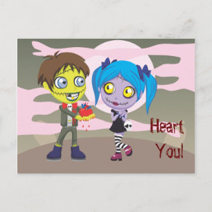 Carte Postale Zombie Love