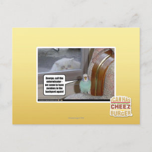 Carte Postale Zombies dans le jardin