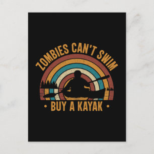 Carte Postale Zombies ne sait pas nager Acheter un Kayak