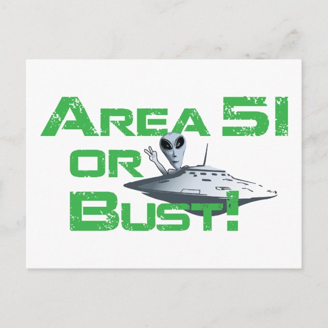 Carte Postale Zone 51 ou Bust ! (Devant)