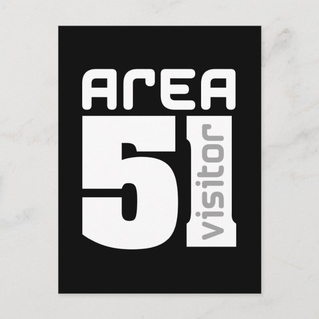 Carte Postale Zone 51 Visiteur Alien (Devant)