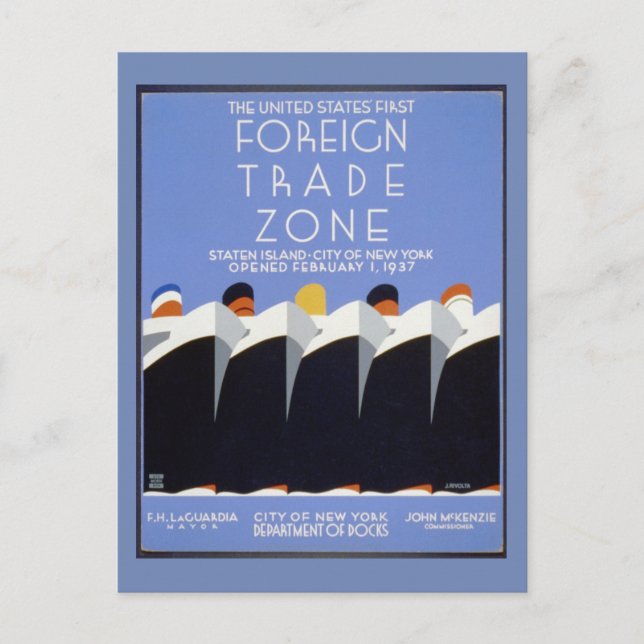 Carte Postale Zone de commerce extérieur (Devant)