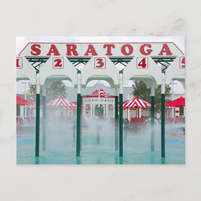 Carte Postale Zone de jeu de la piscine de Saratoga Springs (Devant)