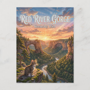 Carte Postale Zone géologique de Red River Gorge, États-Unis