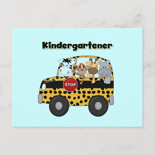 Carte Postale Zoo Animaux Maternelle (Devant)