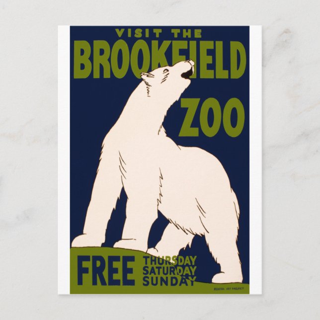 Carte Postale Zoo de Brookfield (Devant)