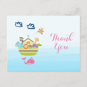 Carte Postale Zoo Whimsical mignon Baby shower d'arche animal Me