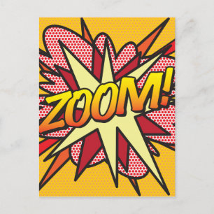 Carte Postale ZOOM Amusement Bande Dessinée Pop Art Rétro