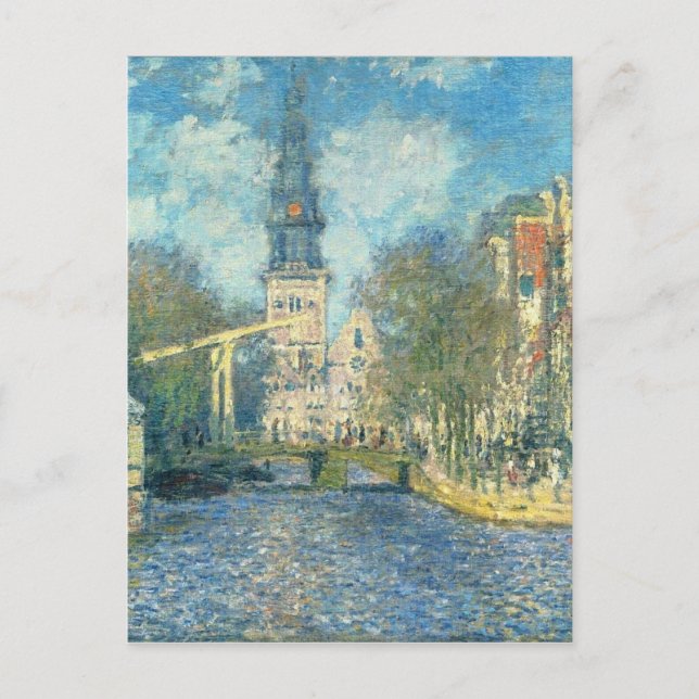 Carte Postale Zuiderkerk à Amsterdam par Claude Monet (Devant)