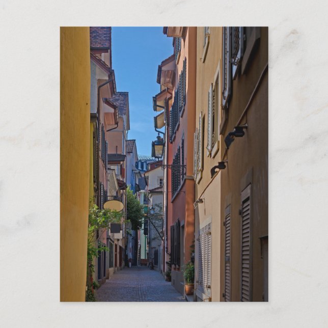 Carte postale Zurich Backstreet (Devant)