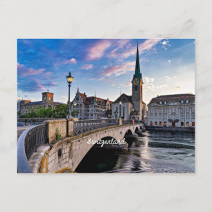Carte Postale Zurich, Suisse